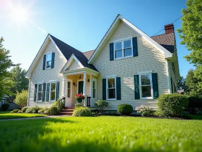 Sparkling clean house after professional power washing service
