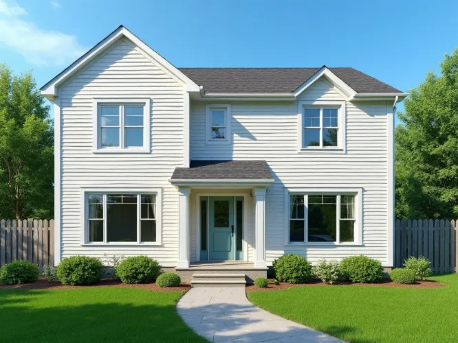 Clean house exterior after professional power washing service by House Wash PA